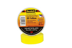 3M 35-1/2X20FT-YL Scotch Vinyl Color Coding Electrical Tape 35, 1/2IN x 20FT, Yellow