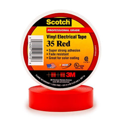 3M 35-1/2X20FT-RD Scotch Vinyl Color Coding Electrical Tape 35 1/2IN x 20FT Red