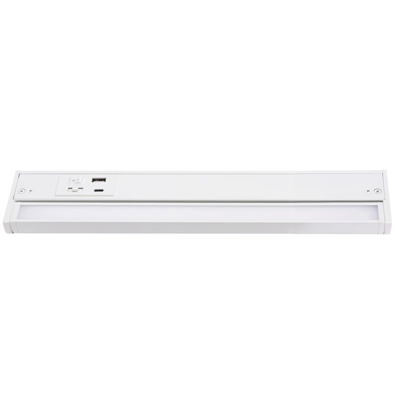 AFX ELNU14 ELENA 14 LED UNDERCAB8W 5-CCT W/USB-A & USB-C CHARGINGPORTS & PIVOTING LIGHT BAR 120V WHT