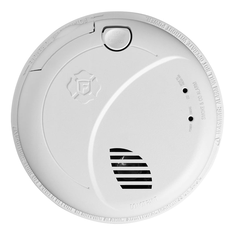 BRK 1046781 SMCO100V-AC Hardwire Combination Smoke & Carbon Monoxide Alarm/Detector with Battery Backup & Voice Alerts