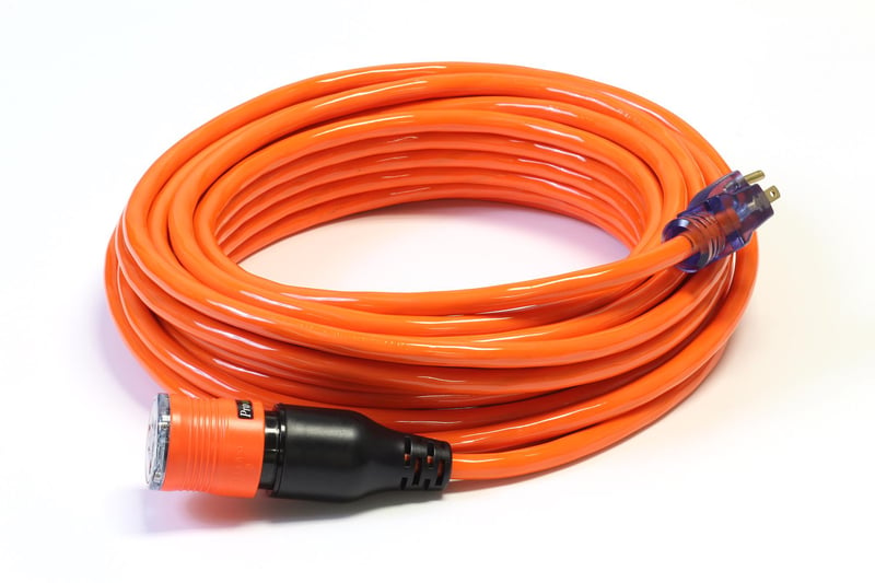 CENTURY D14412050OR Pro Lock 12/3 SJTW Lighted Extension Cord, Orange, 50FT