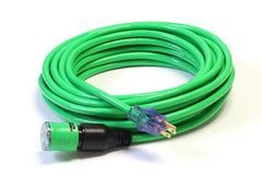 CENTURY D14412100GN Pro Lock 12/3 SJTW Lighted Extension Cord, Green, 100FT