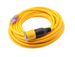 CENTURY D14412050YL Pro Lock 12/3 SJTW Lighted Extension Cord Yellow 50FT