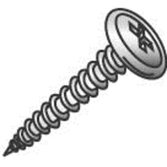 CULLY 14809 8 x 1/2IN Sheet Metal Screw, Wafer Head, Phillips, Zinc, 100/Jar