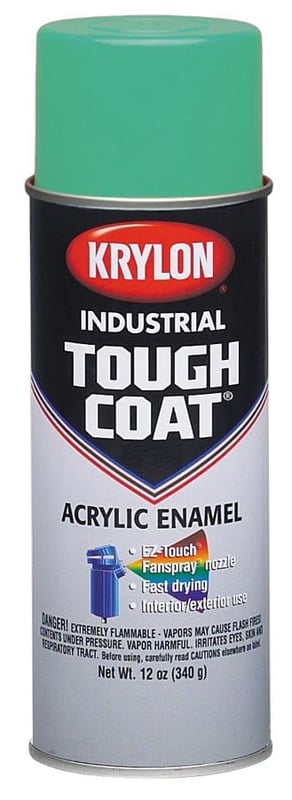 Cully 37473 Industrial Tough Coat Acrylic Enamel Paint, OSHA Safety Green, 16 oz