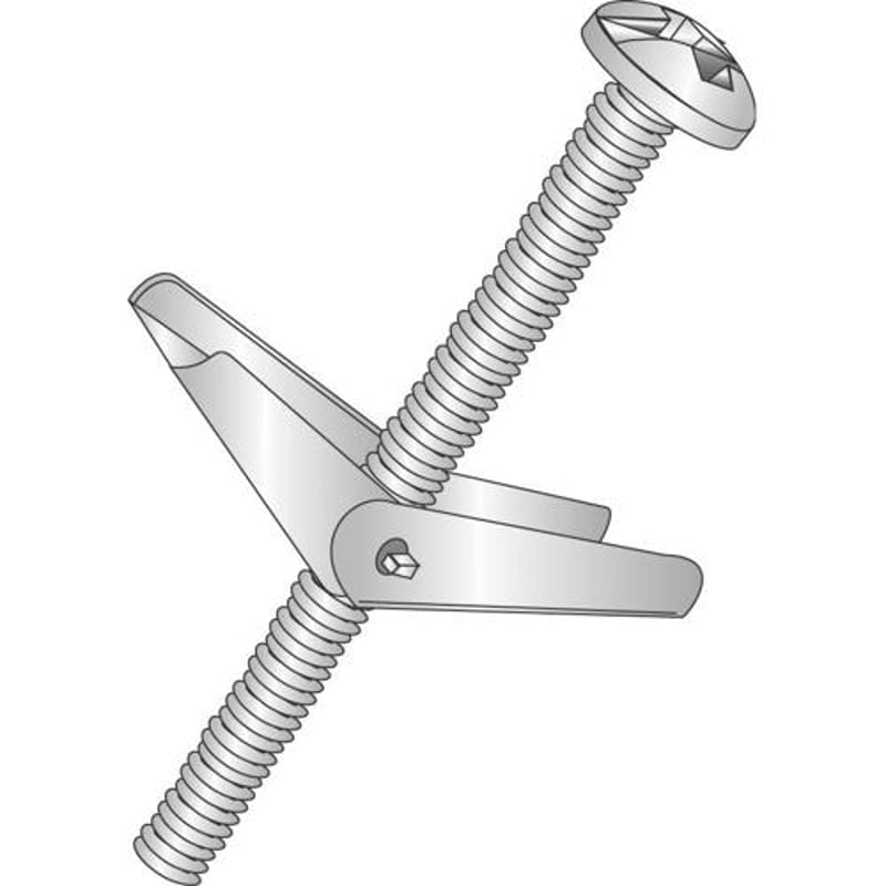 CULLY 58648 3/8 x 3IN Round Head Toggle Bolt, 100/Pack