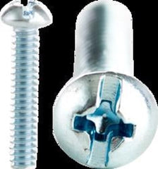 CULLY 52813J 10-32 x 3/4IN Machine Screws, Round Head, Combo Phillips/Slotted, Zinc, 100/Jar