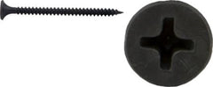 CULLY 79624J 6 x 1-1/4IN Drywall Screw, Bugle Head, Fine Thread, Phillips, Black, 100/Jar