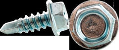 Cully 79216J 12-14 x 1IN Tek Screws, Hex Washer Head, Zinc, 100/Jar