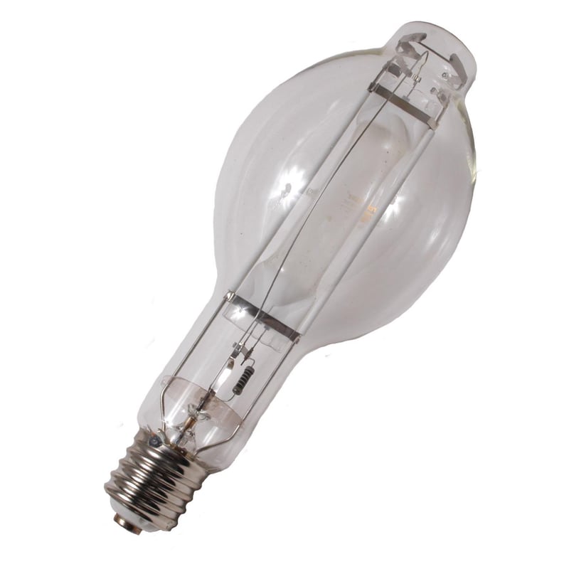 Halco 108222 HID Standard Metal Halide, Clear BT56 Bulb, Mogul Base, 1000W, 4000K, Probe Start Dimmable