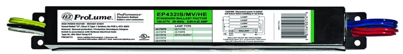 Halco Lighting EP432IS/MV/HE Electronic Fluorescent Ballast T8 (Primary Lamp F32T8) 4 Lamp Multi-voltage Instant Start High Performance