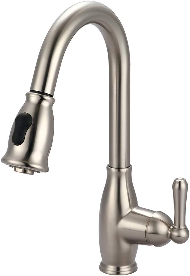 Pioneer K-5040-BN Accent Collection - Single Handle Pull-Down Kitchen Faucet - Brushed Nickel