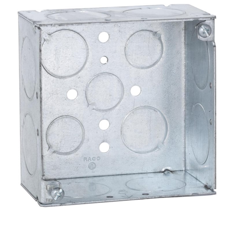 Multiple 233 4 Square Box, 2-1/8IN Deep, 1IN KO