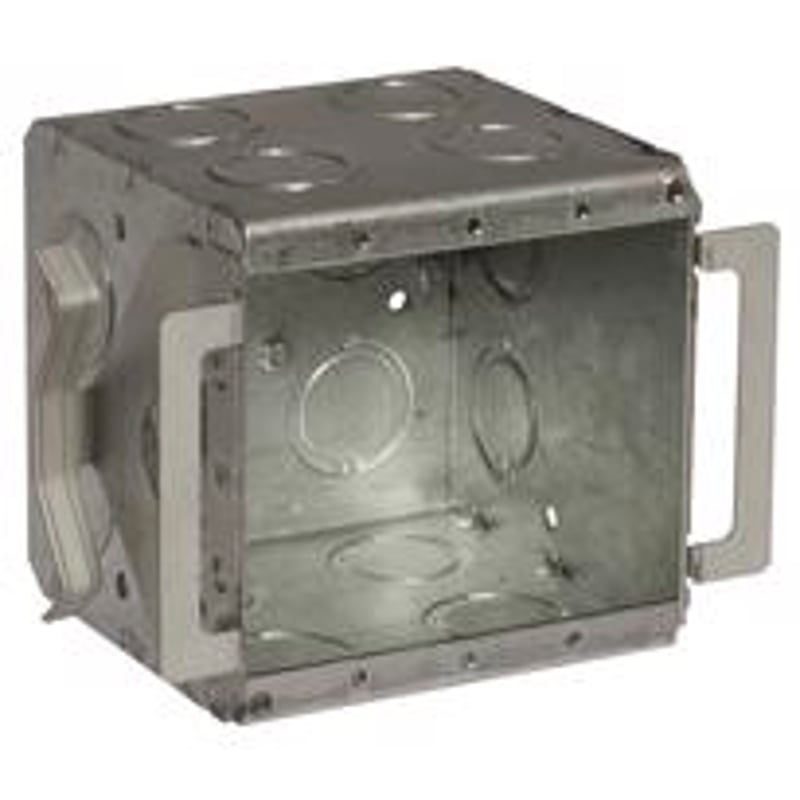 Multiple 696B 2 Gang Block-Loc Masonry Box, 3-1/2In Deep, Combo KO's ...
