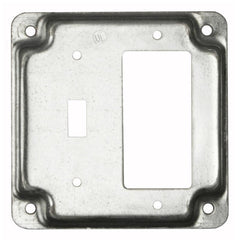 Multiple 814C 4 Square, 1 Toggle, 1 GFCI Raised Cover