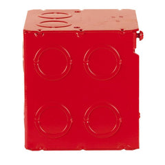 Multiple 911-2 3-3/4 Square Box, 3-1/2IN Deep, 1/2IN and 3/4IN KO