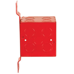 Multiple 911-2 3-3/4 Square Box, 3-1/2IN Deep, 1/2IN and 3/4IN KO