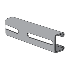 Multiple PS-500-S-20-PG 7/8IN Shallow Slotted Galvanized Strut 20Ft