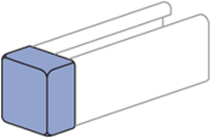 MULTIPLE PS-6153-2-WHITE DUCT END CAPS
