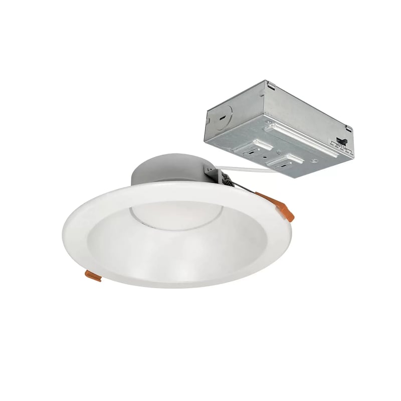 NORA NLTH-61TW 6IN Theia LED Downlight with Selectable CCT, up to 1400lm, White Powder Finish