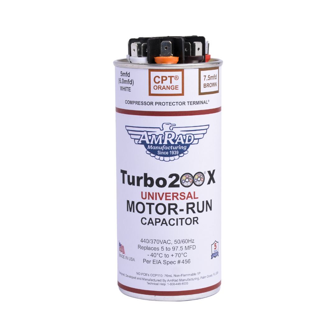 Global TURBO200X Run Capacitor 440VAC 2.5 to 97.5 uF Universal