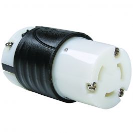 Pass & Seymour 3333SS CONNECTOR LKG 125/250VAC 30A 2 3 BK/WHT