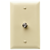 Legrand-On-Q TPCATVI 1 Gang Coaxial Connector, F Type, CAT6, Ivory