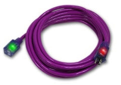 CENTURY D17449100 Pro Glo 12/3 SJTW Lighted Extension Cord, Purple, 100FT