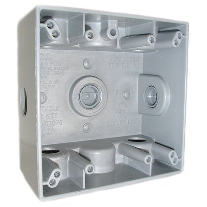 Mulberry 30233 Weatherproof Box 2 Gang (3) 1/2IN Outlets