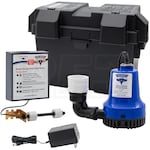 Glentronics PHCC-1000 Pro Series 1000 Battery Backup Sump Pump System, 12 VDC, 115 VAC