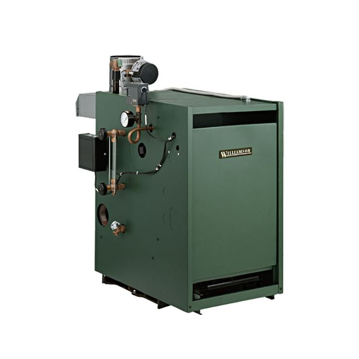 Williamson GSA-150-N-IP-W Gas-Fired Boiler, Steam Atmospheric, High Efficiency, Factory Packaged, With Spark-Ignited Pilot, Natural Gas, 82.9 AFUE, 150K BTUH Input