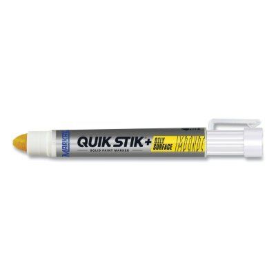 NISSEN BY MARKAL 28771 Quik Stik+ Oily Surface Mini Solid Paint Marker Medium Bullet Yellow