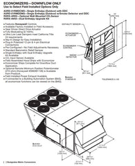 Rheem AXRD-01RMDCM3 Economizer, For Horizontal Duct Installation (RKNL-H), 15-25 Ton Units