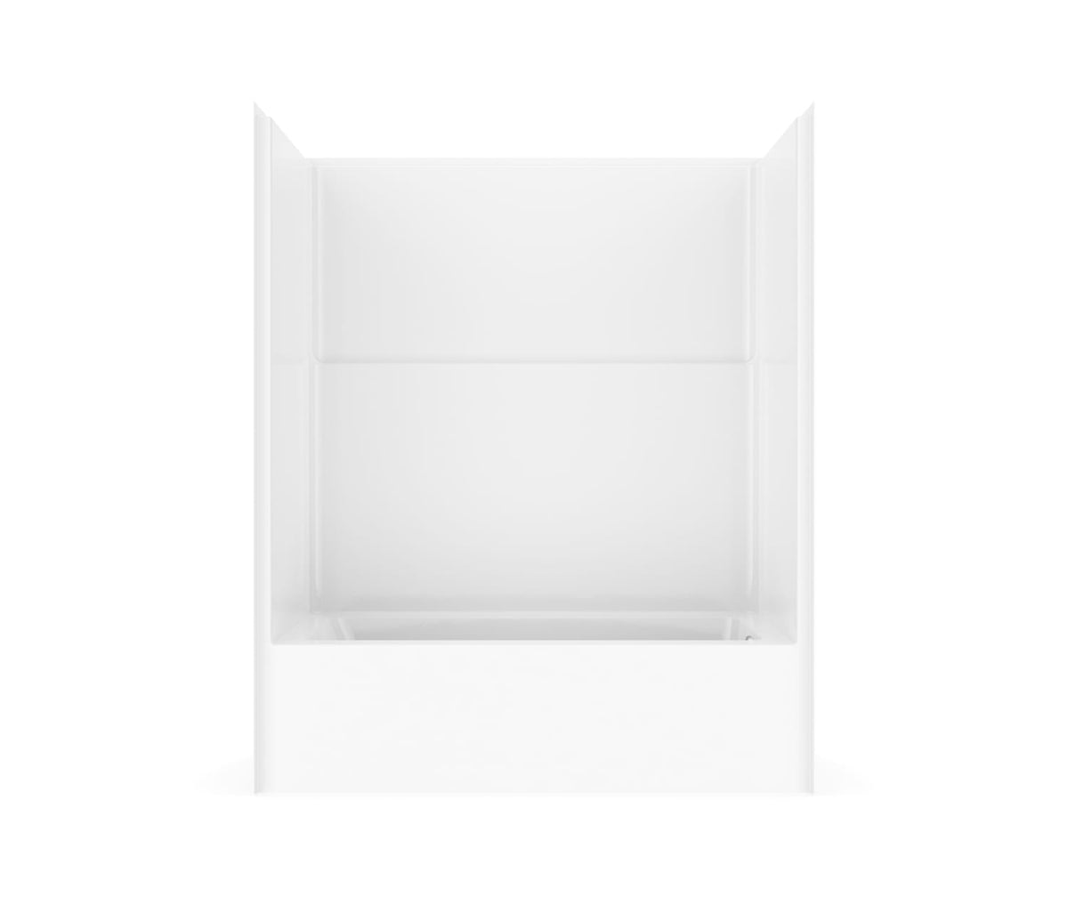 AKER 141489-000-002-001 Icon TS6032 AcrylX Alcove One-Piece Tub Shower, Left Hand Drain, White, 60 x 32-3/4 x 74-1/4