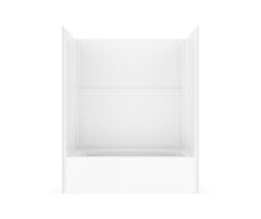 AKER 141489-000-002-001 Icon TS6032 AcrylX Alcove One-Piece Tub Shower, Left Hand Drain, White, 60 x 32-3/4 x 74-1/4