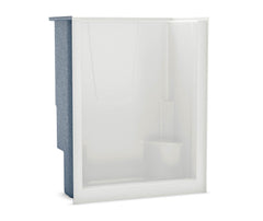 Aker 141029-000-002 S-60 Alcove Shower One-Piece with Twin Seats and Center Drain