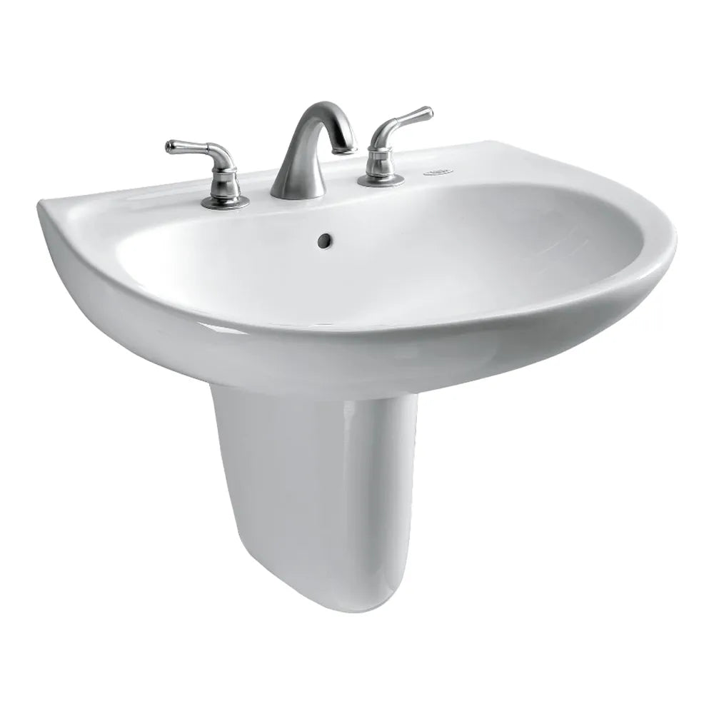 TOTO LHT242G#01 26 x 21-1/2 in. 1-Hole Wall Mount Bathroom Sink in Cotton