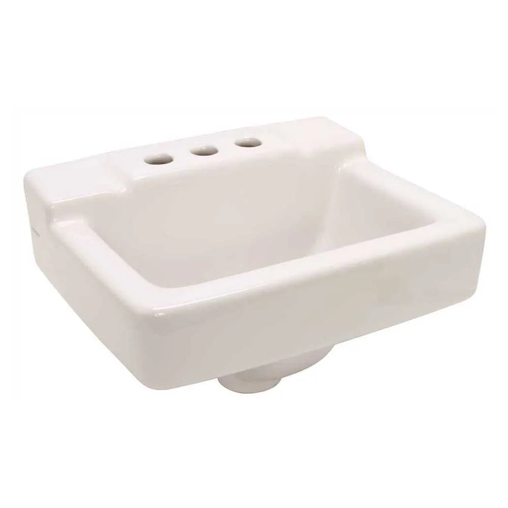 Gerber 12-354 West Point Bathroom Sink, Wall Mount, 4 Centers, White 14 X 12