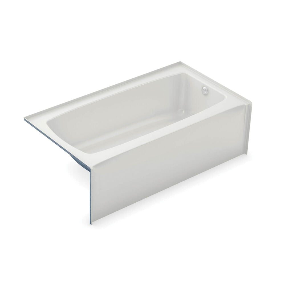 AKER 141350-R-000-002 TO-3260 Series Alcove Bathtub with R-Hand Drain - Gelcoated Fiberglass - 60 x 32 x 16