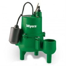 Myers SRM4T20-02 SRM4 Series Sewage Pump, With Tethered Float Switch, 4/10 HP, 2 NPT, 115V, 20' Cord