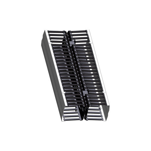 Leviton 8980L-VFR Vertical Cable Management 80 Length 8 Channel with Standard Hinged Black Cover