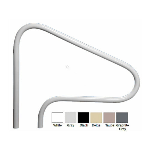 Saftron RTD-340-W Return to Deck Mounted 3-Bend Handrail | 40W x 32H | White