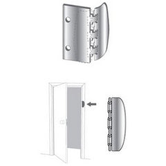 PRO-LOK EFL-100-B Door Mount Privacy Flip Lock, Surface Mount, 2-3/4 Length x 1-1/2 Width, Brass, For In-Opening Right and Left Hand Door