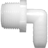 Bramec TEA-1216 Nylon Elbow: 3/8 MPT x 1/2 Barb