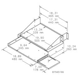 Hoffman E19SKBM Pullout Keyboard Tray with Monitor Shelf