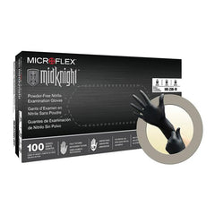 Midknight MK296S Disposable Nitrile Gloves, Small, Black