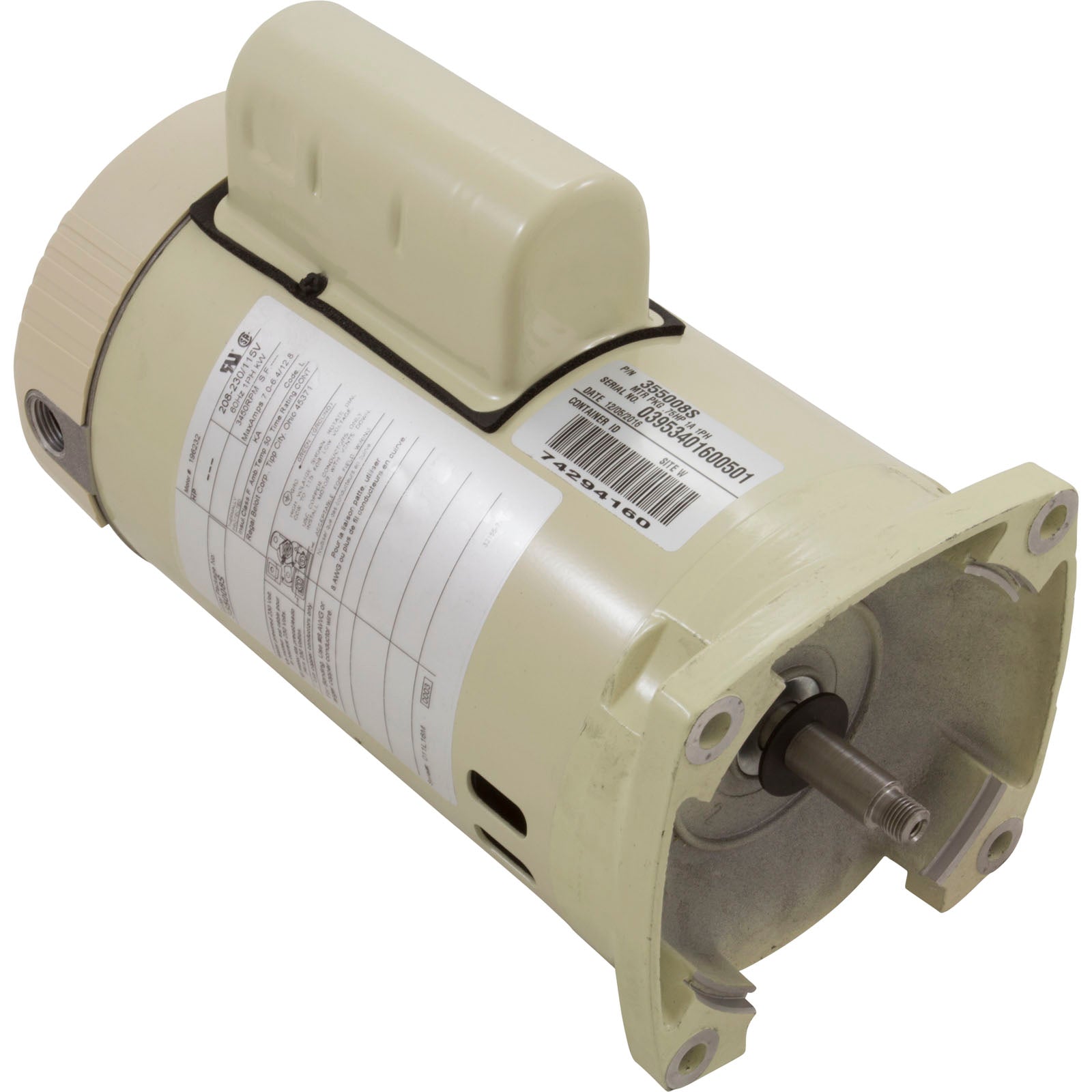 PENTAIR 355008S MOTOR PARTS