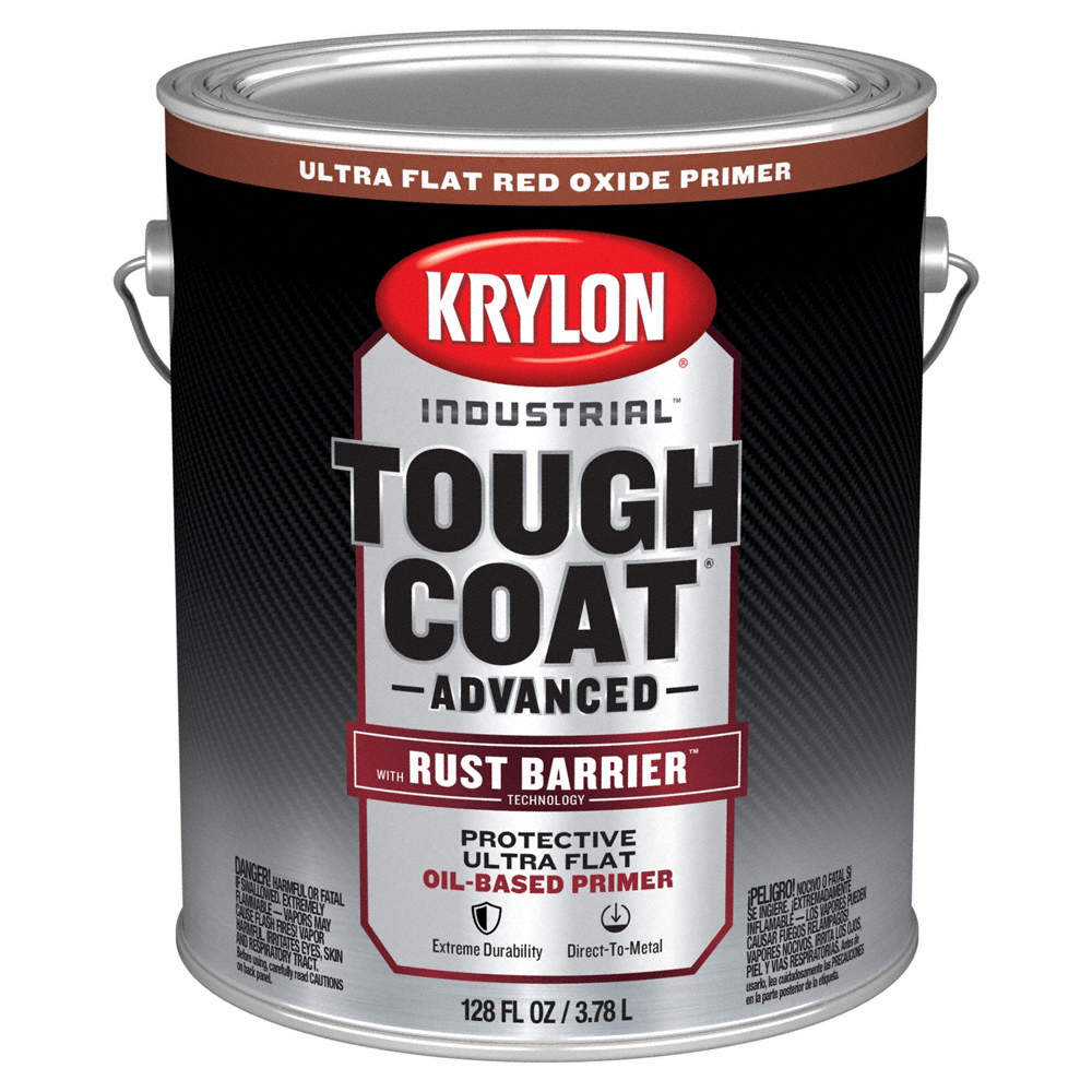 Krylon Industrial K00691008 Tough Coat Advanced with Rust Barrier Technology Spray Paint 1 gal Red Oxide Primer