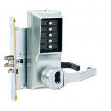 KABA R8146B-26D-41 Mechanical Pushbutton Lock, Mortise, Right Hand, SFIC Best Equivalent 6 or 7-Pin, Combination Entry/Key Override/Passage/Lockout