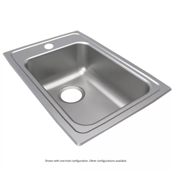 Elkay LRAD1522653 Lustertone 15 x 22 in. 3 Hole Single Bowl Drop-in Kitchen Sink